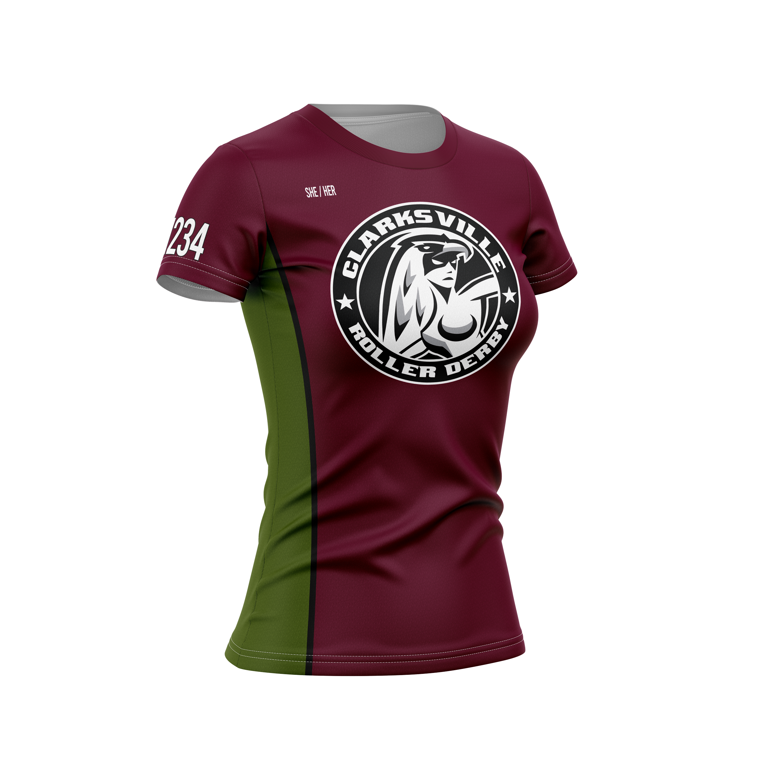 Clarksville Maroon Sleeved Jersey