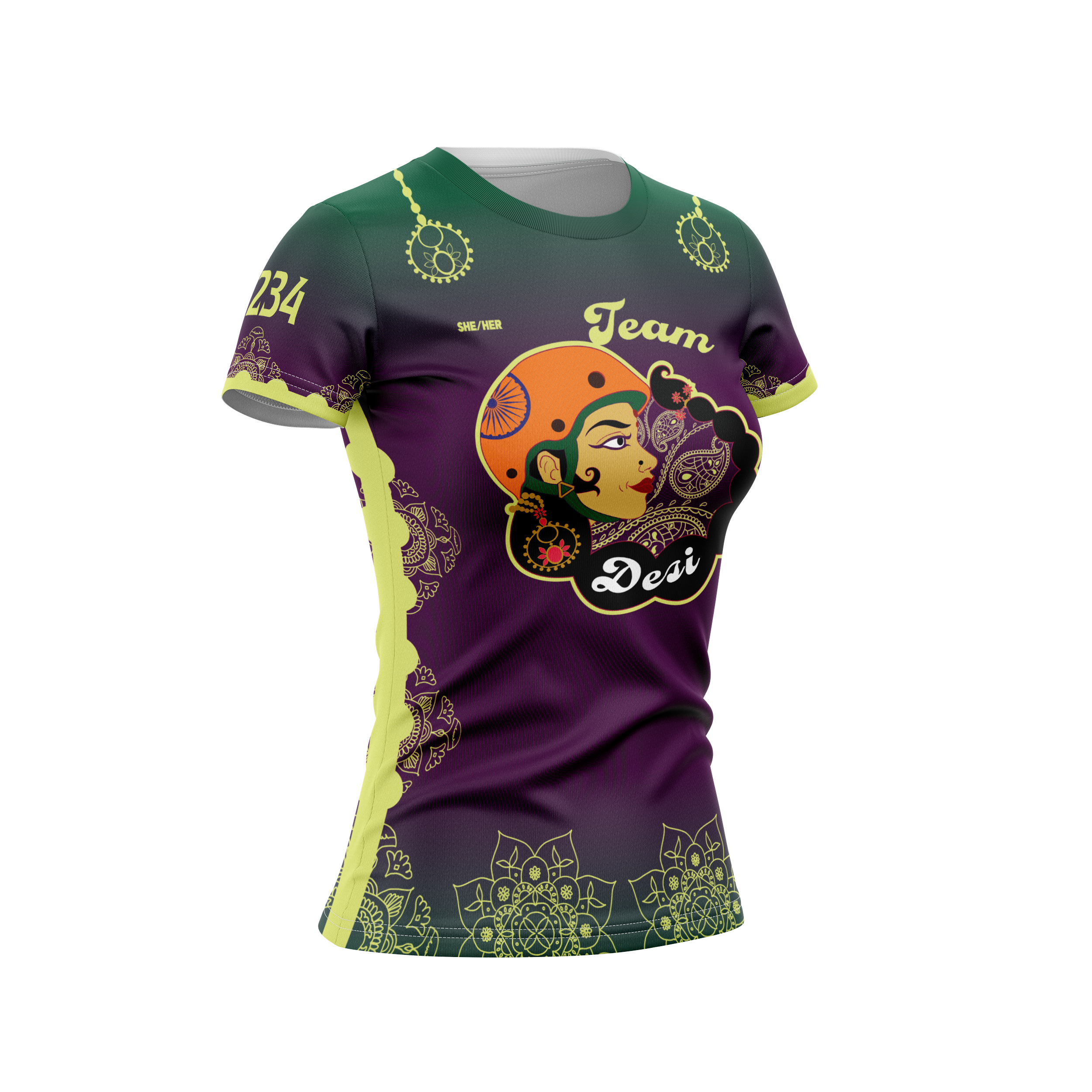 Desi Sleeved Jersey Purple