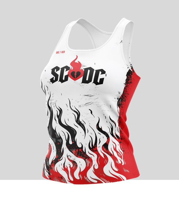SCDC Racerback Tank White