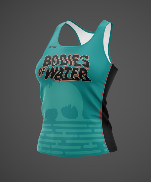 Bodies of Water Racerback Tank Blue