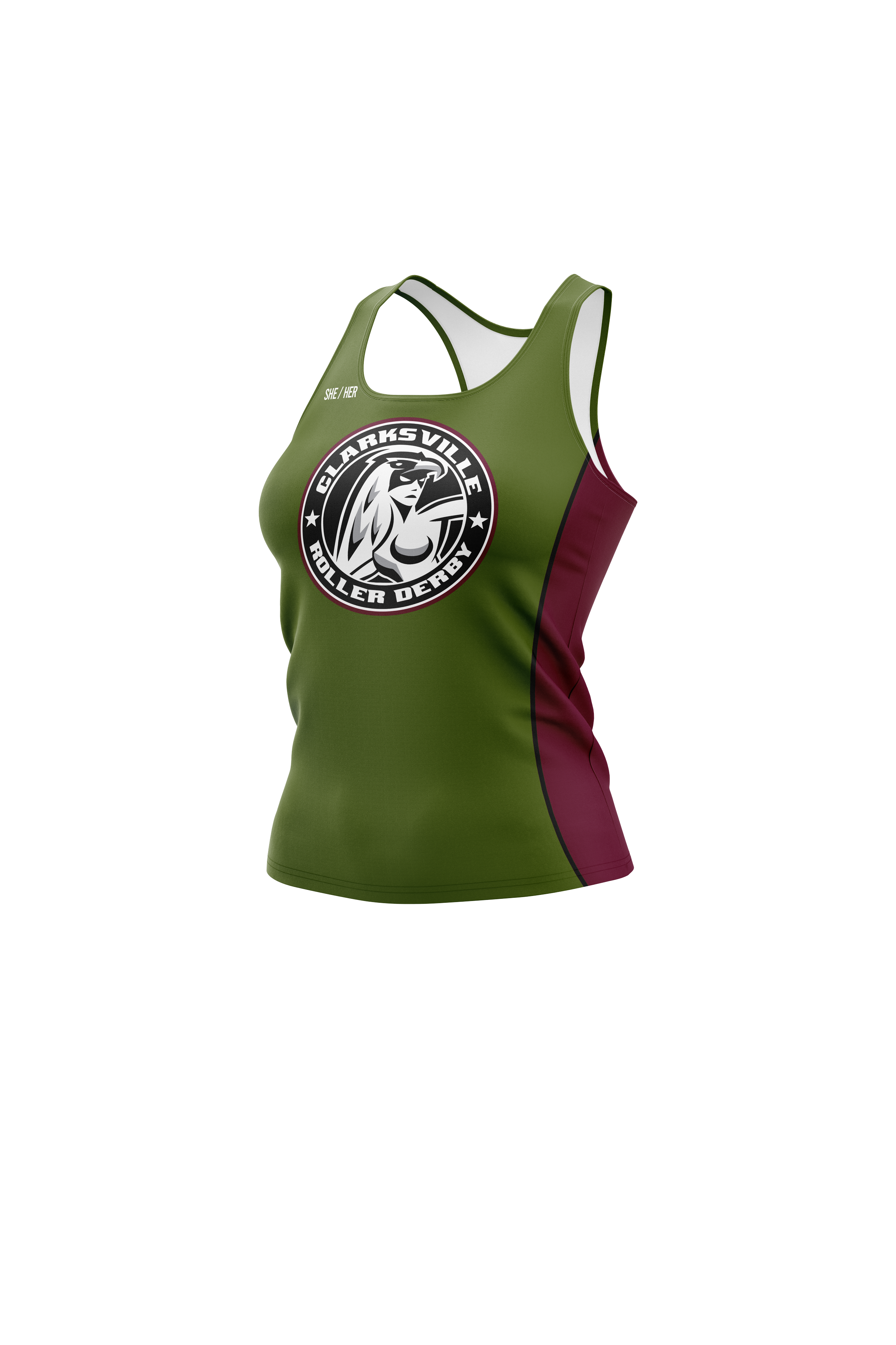 Clarksville Racerback Green Tank